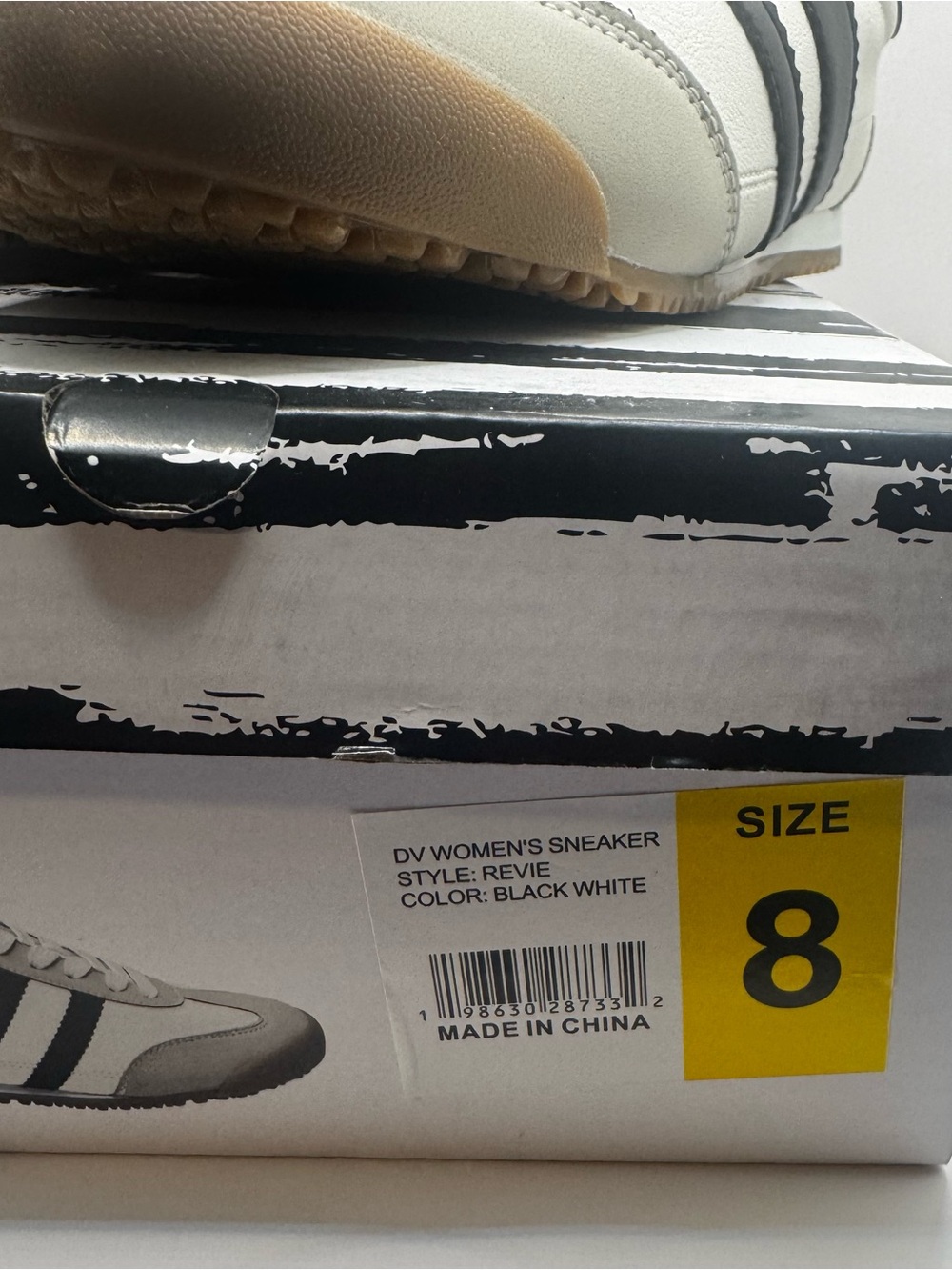 DV by Dolce Vita Revie White, Black & Tan Retro-Style Women's Sneakers Sz 8 NIB - Picture 7 of 7